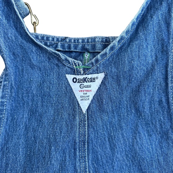 Vintage OskKosh Overalls Mens Bibs Carpenter Denim Relaxed Fit Straight 38x32 - Picture 9 of 16